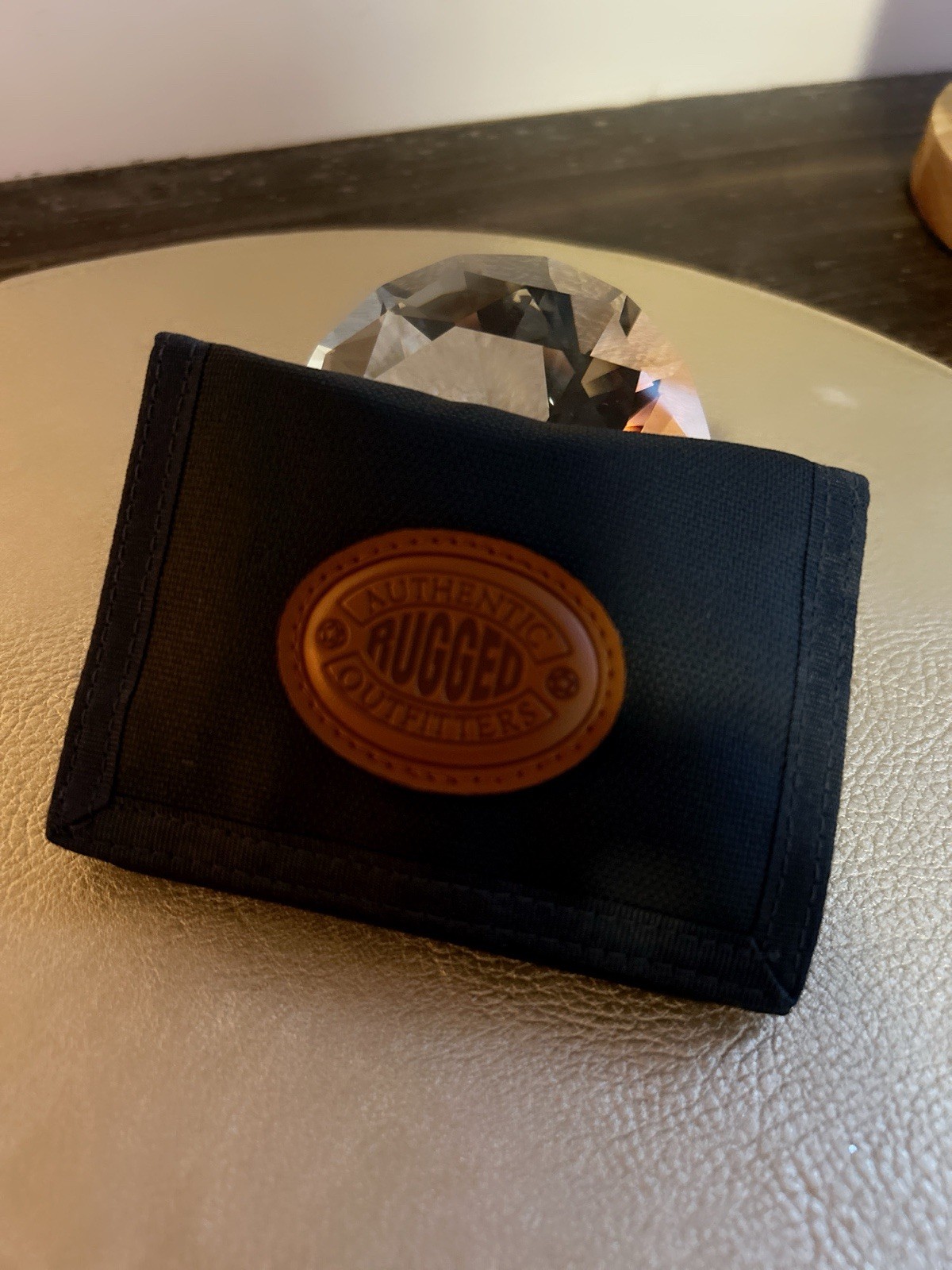 Rugged Outfitters Black Bifold Men's Wallet with Logo Accent