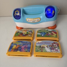 VTech V.Smile Baby Infant Development System Console With 4 Games Used GUC