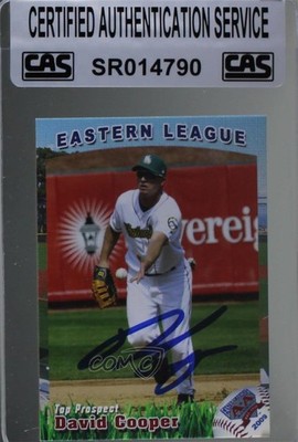 CAS Certified 2009 Eastern League Top Prospects David Cooper Sealed Auto n1u