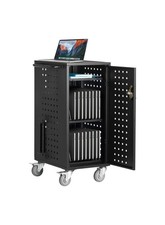 VEVOR Charging Cart Mobile Locking Charging Cart 20 Devices for Laptop Tablet