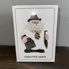 Dept 56 Blown Mercury Glass Noel Ornament Executive Santa 7" Christmas WB