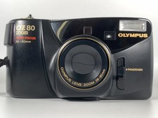 Olympus OZ 80 Zoom 38-80mm Film Camera Quartz Date Tested Working w/ Strap