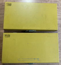 Pair Of Kenco 35mm Slide Coin Holder Metal Box Tray File Case Holder