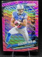 2025 Panini Prizm - Golden Tate III #139 Pink Wave Prizm Detroit Lions Card NM