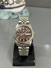 Rado Purple Horse Automatic Men's Watch Red Dial Day Date MOD Refurbished