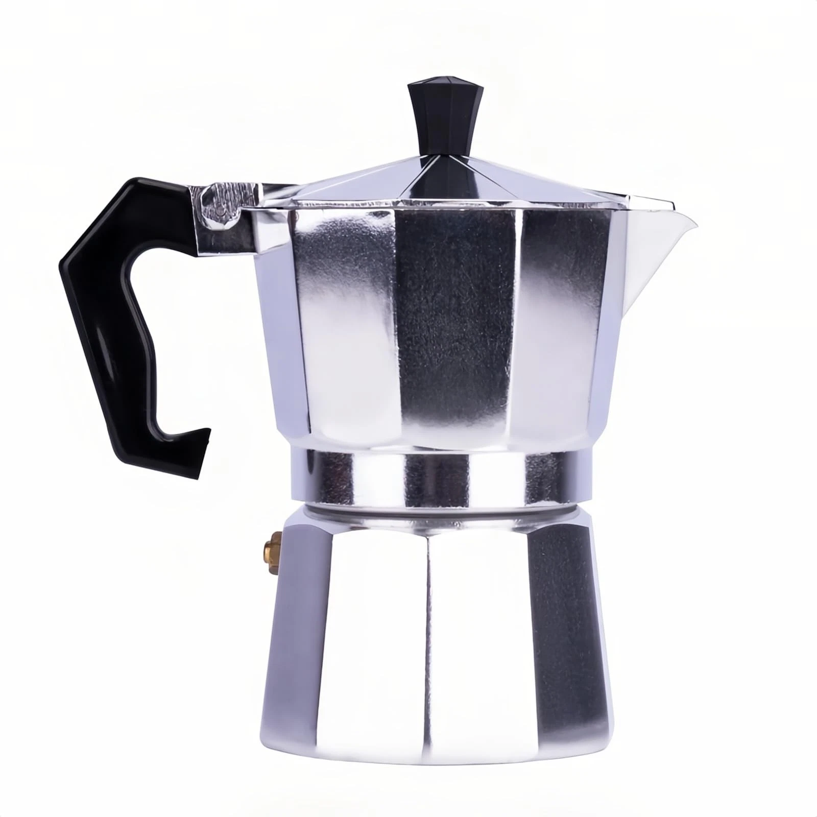 MVPLUE Classic Moka Pot 6 Cup 9 oz，Stovetop Espresso Maker 6 Cup, Silver