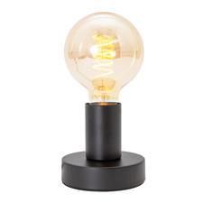 Matte Black Bulb Holder Table Lamp to Showcase Vintage Filament Bulbs by Happ...