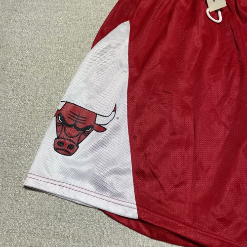 Vintage 90s Champion Chicago Bulls Shorts Large Red Made USA Basketball NBA NWT - Picture 13 of 13