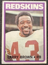 1972 TOPPS LARRY BROWN (WASHINGTON REDSKINS) #95 VG