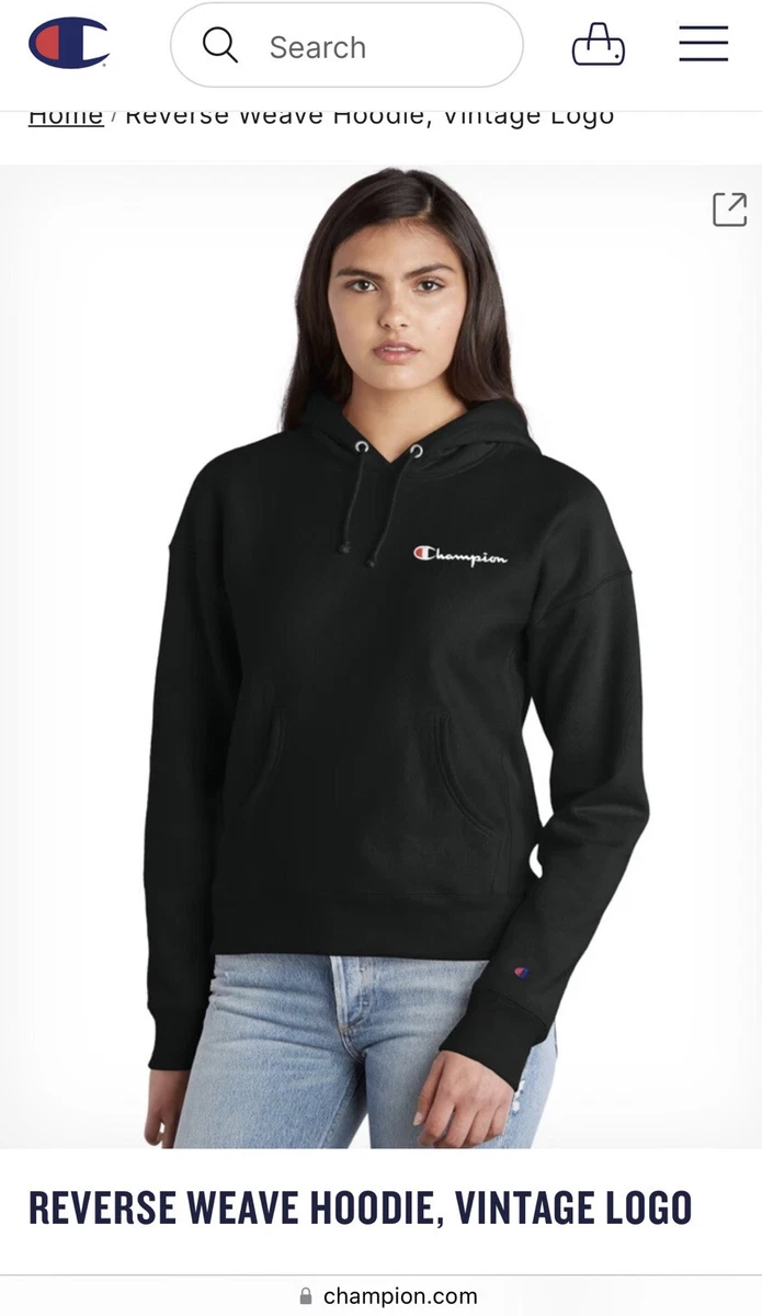Champion life women's reverse top weave pullover hoodie c logo