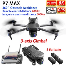 P7 Max Drone GPS 5G WIFI FPV 6KM 8K HD Camera 360° Obstacle Avoidance Quadcopter