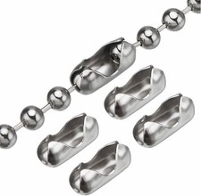 No.10 Roller Blind Beaded Pull Control Chain Metal Sold By Meter+ With Connector