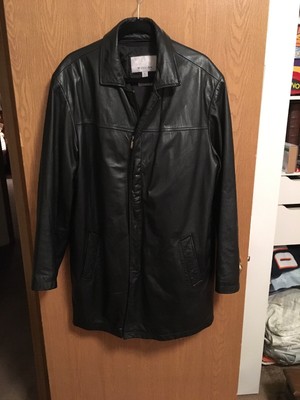 M. JULIAN Wilsons Soft LEATHER JACKET Mens Size L black ...
