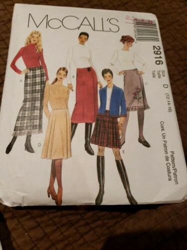McCalls #2916 – DAMEN ~ 5 STIL/4 LÄNGE ~ VORDERER WICKEL-KILT-ROCK MUSTER 12,14,16 - Bild 2 von 6