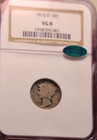 New Listing1916 D Us Mercury Dime 10c Key Date Ngc Vg8 Cac Sticker
