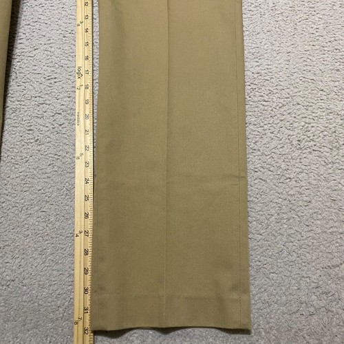Vintage U.S. Navy Creighton Mens 32 Tall Pants Solid Beige Straight Leg Chino - Imagen 3 de 11