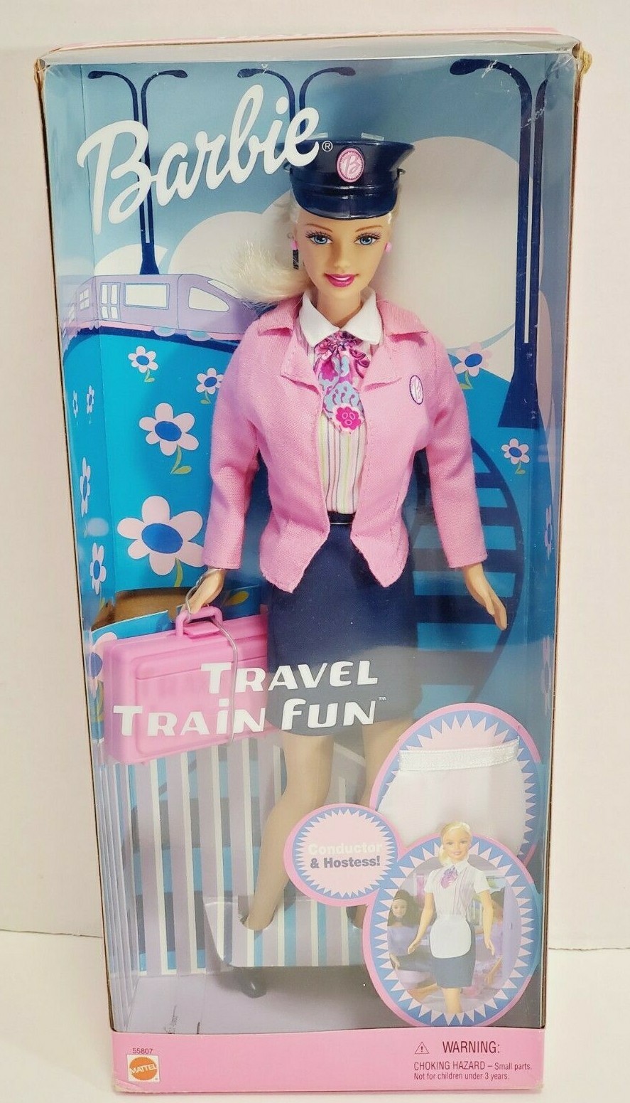 New 2001 Travel Train Fun Blonde Barbie Doll Mattel 55807 eBay