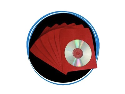 100 RED CD DVD R Paper Sleeve Envelope with Window & Flap 100g | eBay