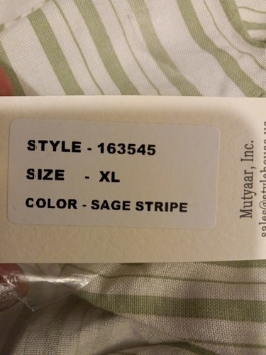 Sim And Sam Women Green/White Striped Button Down With Tie Top Size Xlarge - Picture 12 of 16