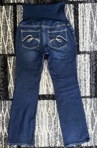 Old Navy Maternity Jeans Indigo Blue M 8 Dark Wash Full Panel Secret Fit Medium - Picture 4 of 19