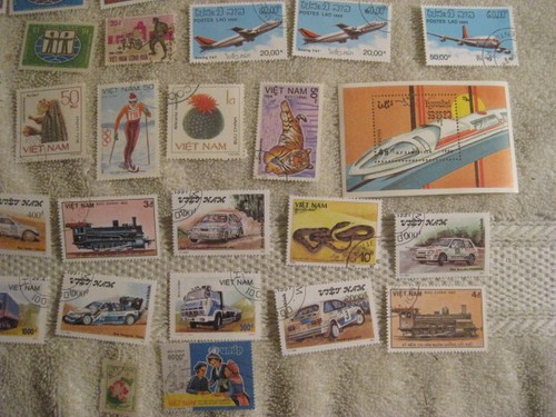 Indochina Lot Cambodia-Laos-Vietnam 58 stamps  All off paper - Picture 4 of 6