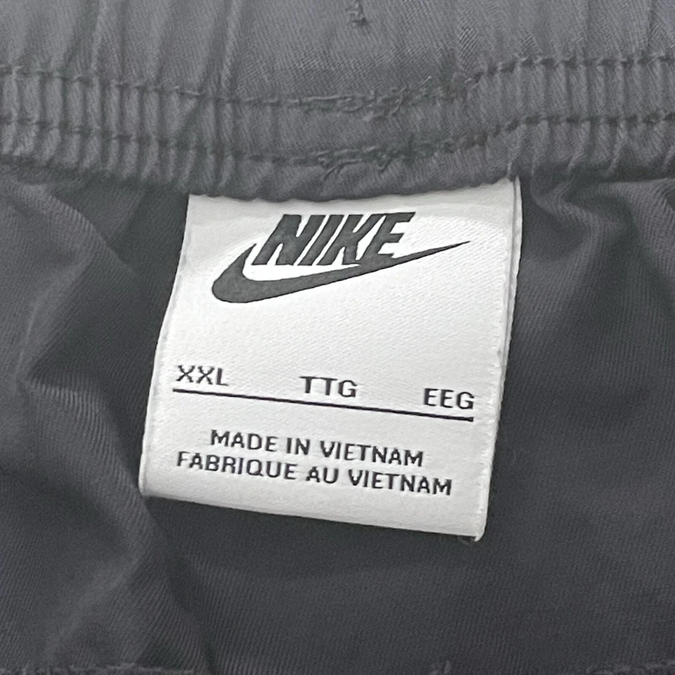 VINTAGE Nike Cargo Pants Men’s XXL Black Cargo Elastic Waist Drawstring Y2K - Image 3 of 4