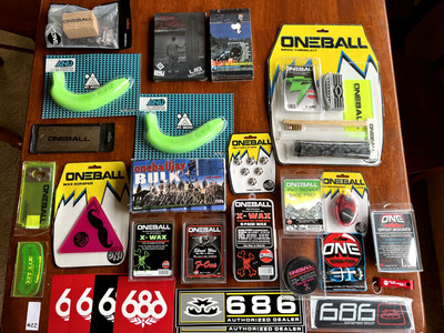 Wax Tuning kit #22 ONEBALLJAY, GNU, LIB TECH OBJ snowboard ski traction stickers