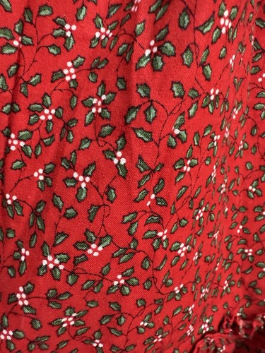 Vtg Polly Flinders Girls Sz 5 Green Red Smocked Dress Embroidery Christmas - Picture 4 of 6