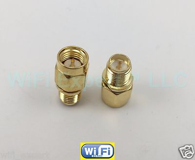 2 x SMA Male To RP-SMA Female connect SMA to RP-SMA RF Connector Adapter USA