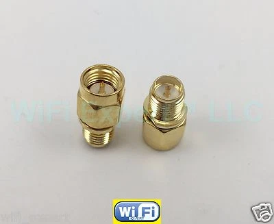 2 x SMA Male To RP-SMA Female connect SMA to RP-SMA RF Connector Adapter USA