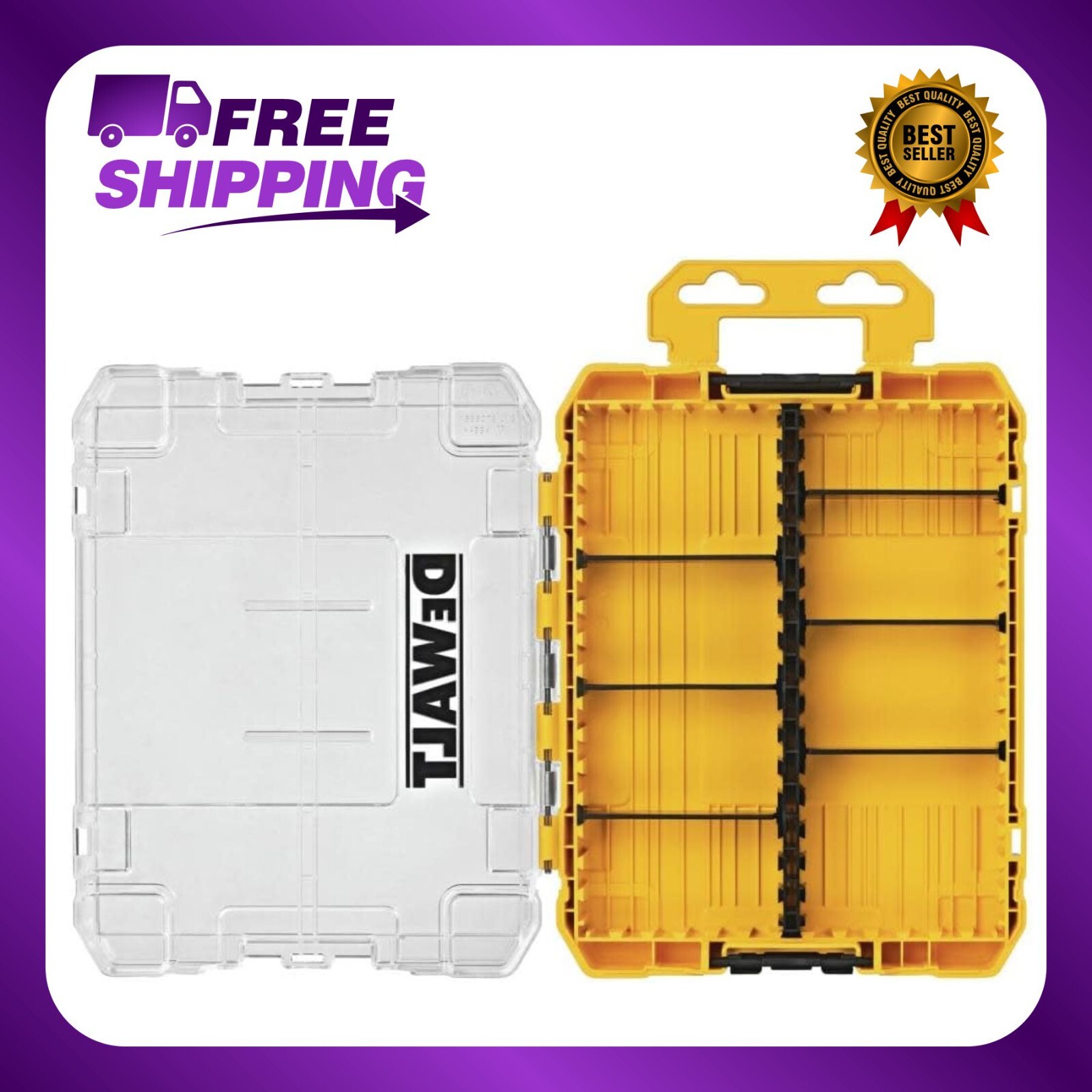 DEWALT Tool Box Tough Case Medium DWAN2190 Stackable 6 dividers organizer