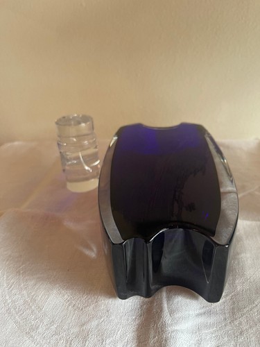 Baccarat Crystal Cobalt Blue Oceanie Thomas Bastide Bud Vase-Signed - Picture 4 of 5