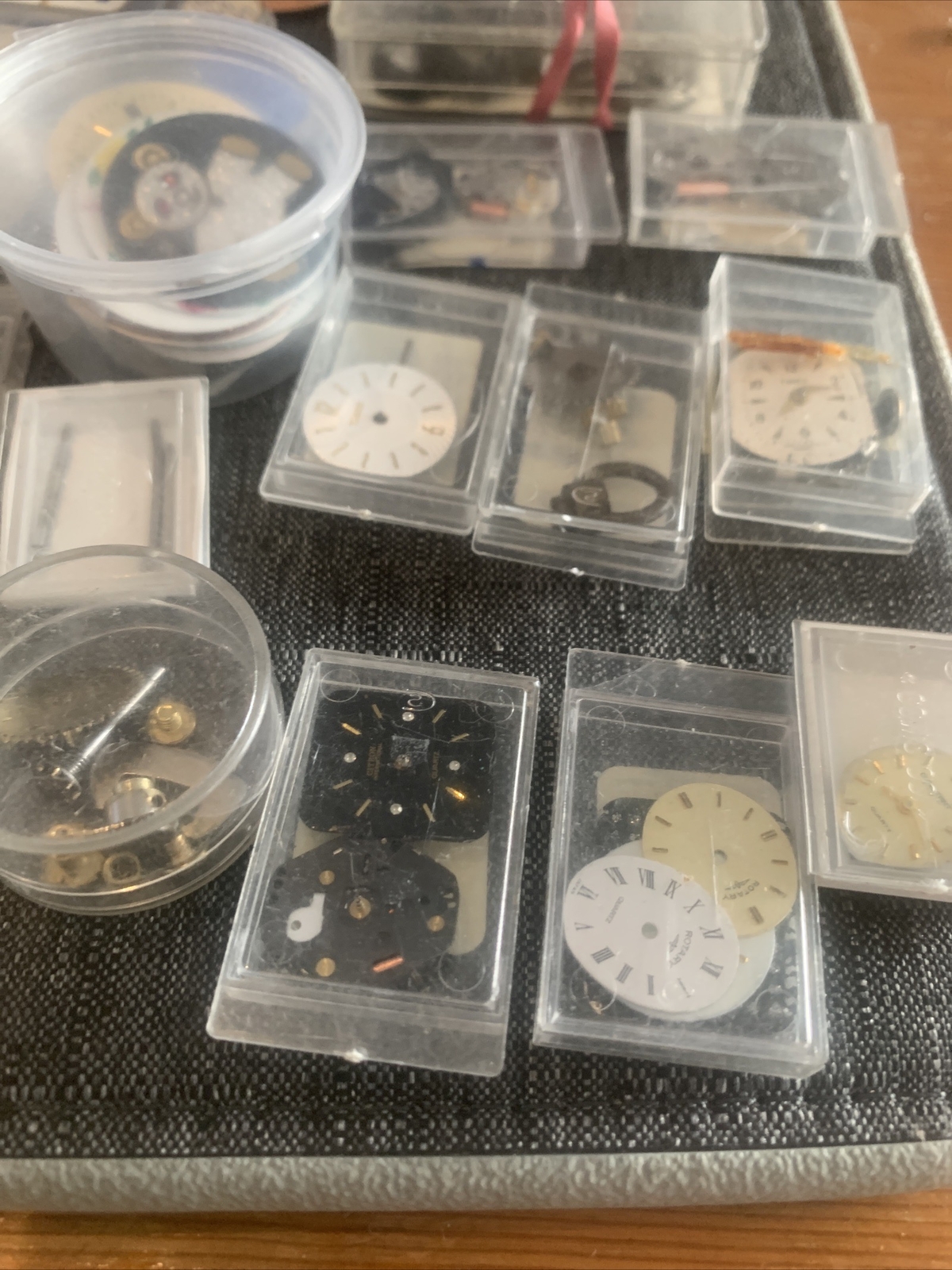 Job Lot Of Vintage Pocket Watch Parts And Cases For Spares Repairs NV20