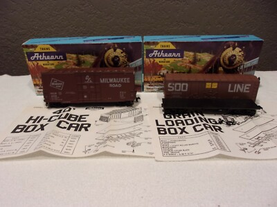 2 Athearn HO Scale 40 Ft Hi-Cube Milwaukee 4630 & 40'' Soo Line Grain Load 48308