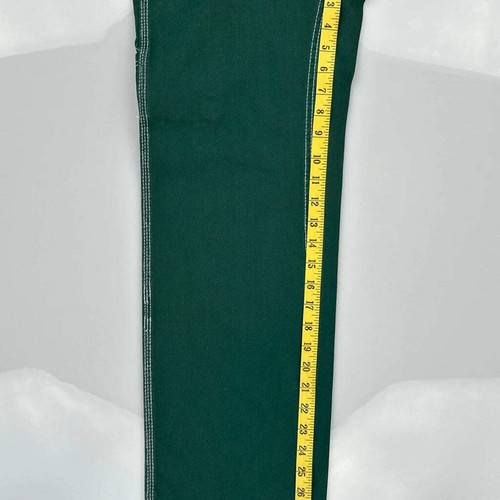 Bershka Contrast Stitch Carpenter Trousers - 28″ Waist Green Cotton - Picture 5 of 11