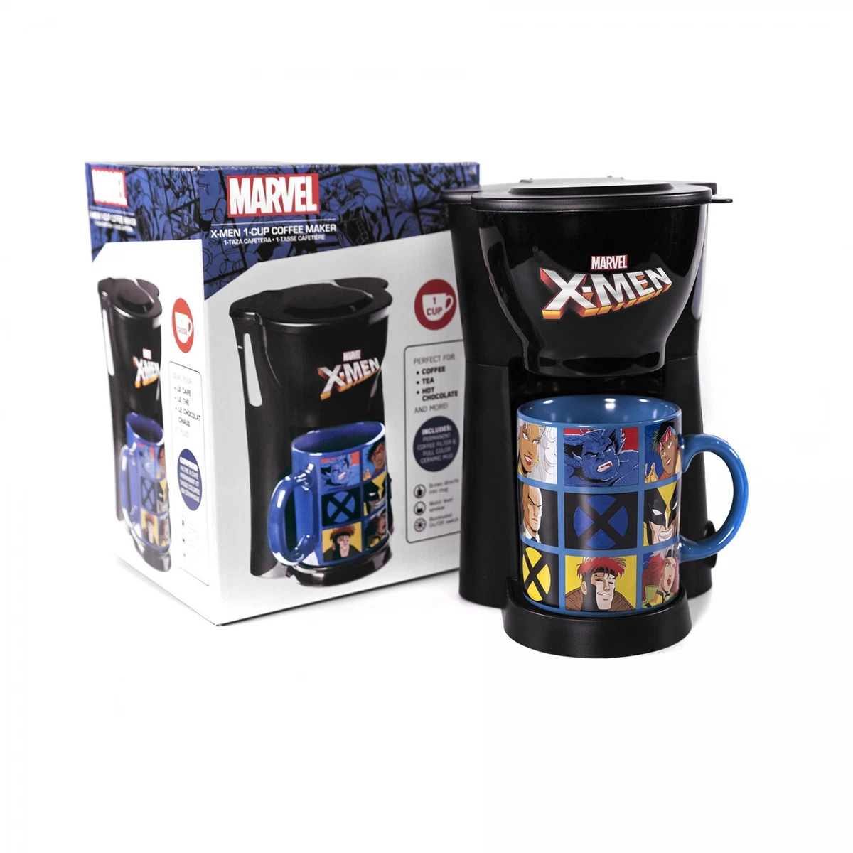 X-Men 828299 Marvel Single Cup Coffee Maker with Mug