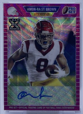 Amon-Ra St. Brown Rookie Auto PSA 10/9 - 2021 Pro Set Pink /30