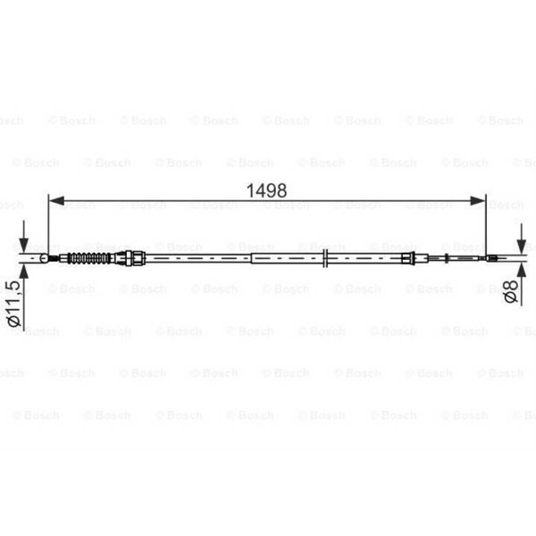 Bosch Handbremsseil Bremsseil Hinten Links Rechts Passend FüR VW Golf VII-image