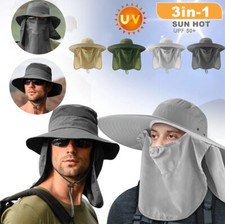 Adjustable Sun Hat Neck Flap Cover Wide Brim Visor Fishing Outdoor Summer Cap US