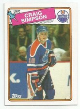CRAIG SIMPSON 1988-89 TOPPS CARD NM-MT+ CONDITION EDMONTON OILERS