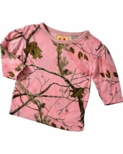 Realtree Pink Camo Baby Toddler Shirt, Long Sleeve Girls