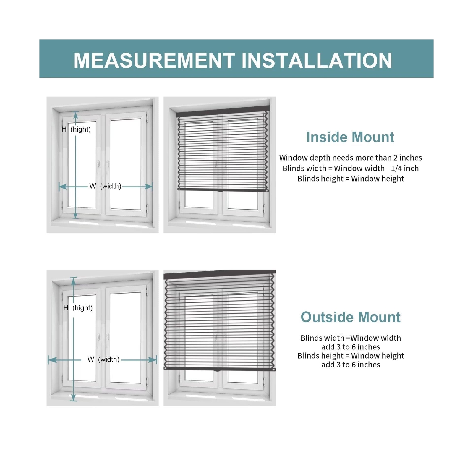 MYshade Cordless Cellular Window Shades No Tools No Drill Blackout Blinds for...