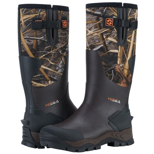 HISEA Men's Neoprene Rubber Hunting Boots Insulated Muck Working Rain Snow Boots - Picture 33 of 47