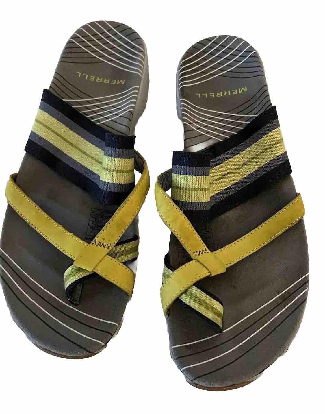 MERRELL Zinnia sandali infradito in lino giallo taglia 7 donna estivi