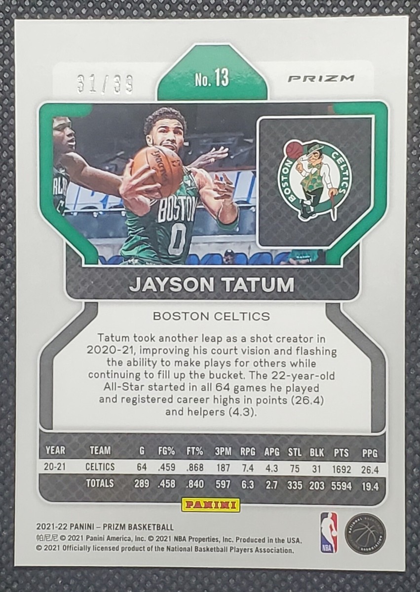 NBAカード Jayson Tatum SSP Gold Scope Prizm Jayson Tatum 2023 Mosaic #147 Gold /10 Price Guide - Sports