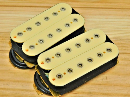 G.M. HexBucker Hight Output Humbucker Set (50mm,52mm) IvoryCream, Chrome poles - Picture 2 of 10