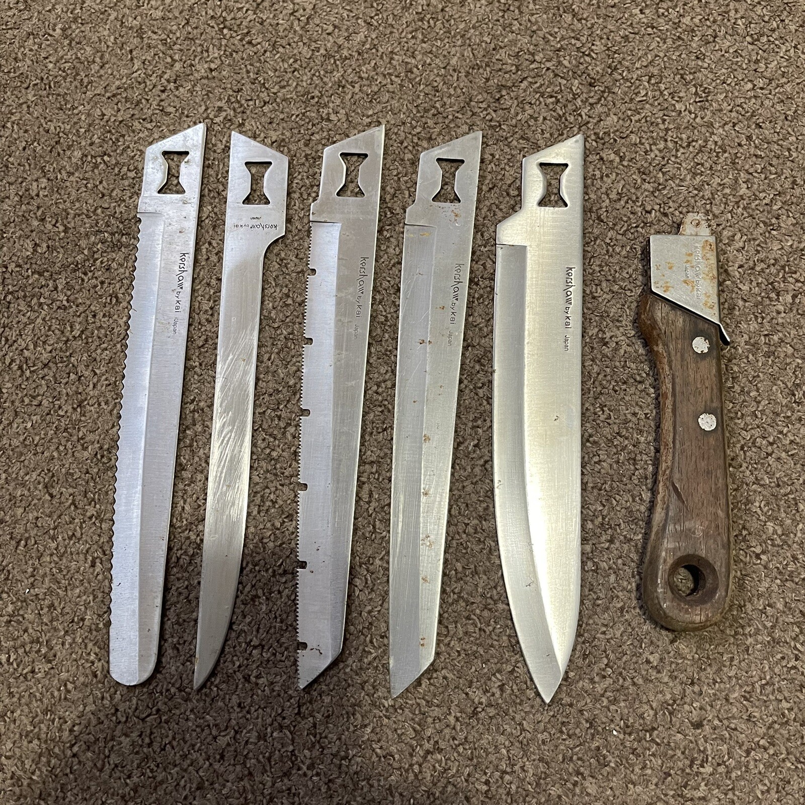 Vintage Kershaw / Kai Blade Trader 5 Blade Interchangeable Knife Set