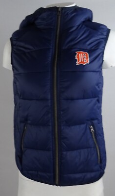 Detroit Tigers MLB G-III Women's Hooded Packable Puffer Vest