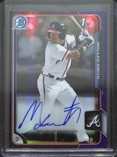 2015 Bowman Chrome Purple Refractor Autograph BCAP-MS Mallex Smith No 128 of 250