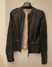 biker giubbino in vera pelle